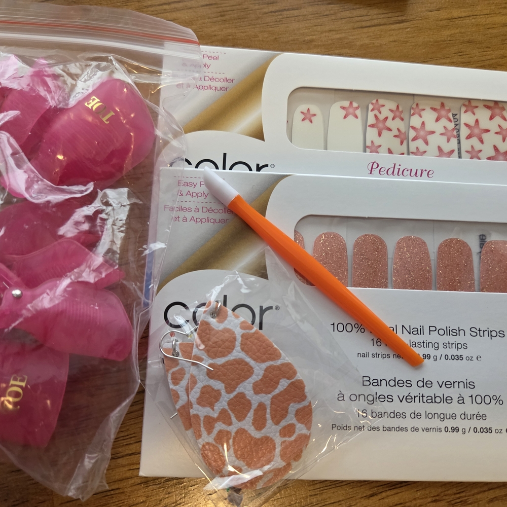 Color Street Nail Polish Strips Set - Pink and Peach